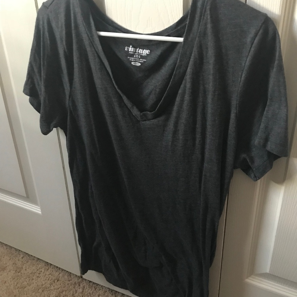 Classic Dark Grey women's V neck